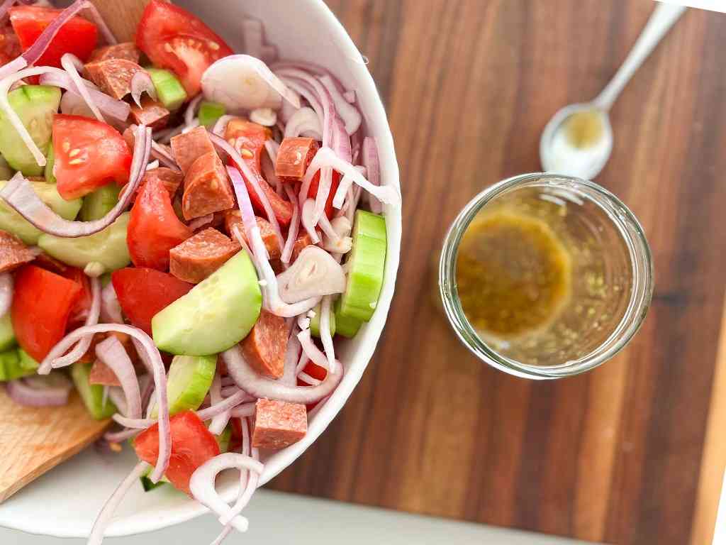 Greek Panzanella Salad