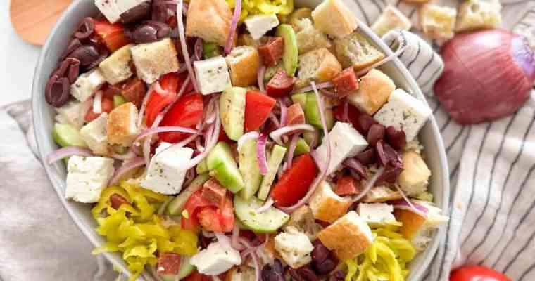 Greek Panzanella Salad