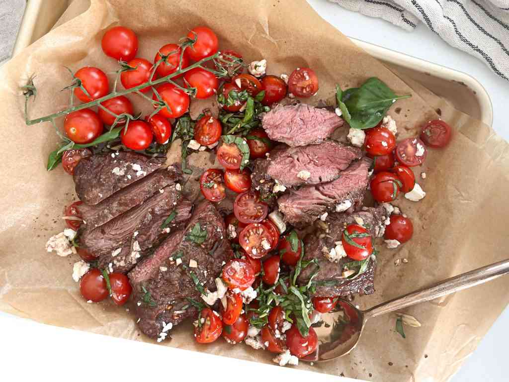 Super Easy Balsamic Tomato Grilled Steak