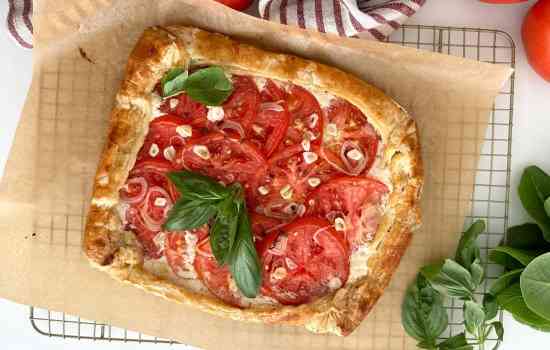 Tomato Galette with a Whipped Honey Feta