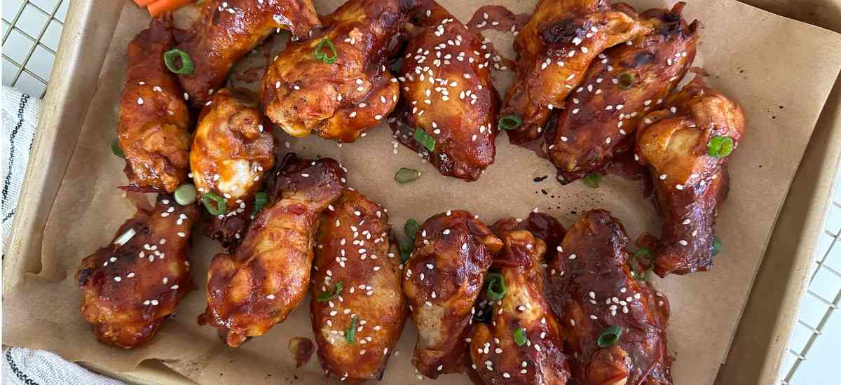 Air Fryer Sweet and Spicy Harissa Chicken Wings