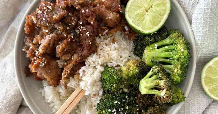 Air Fryer Crispy Beef and Broccoli (with stove-top instructions)
