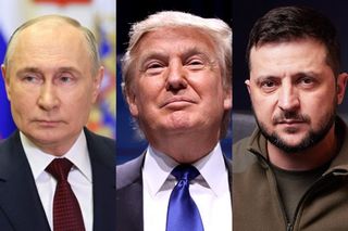 Володимир Путін, Дональд Трамп, Володимир Зеленський (колаж) / wikimedia