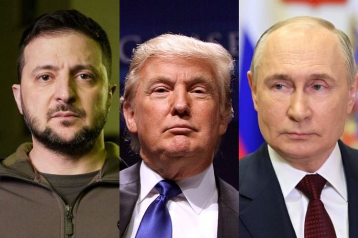 Володимир Зеленський, Дональд Трамп, Володимир Путін (колаж) / wikimedia