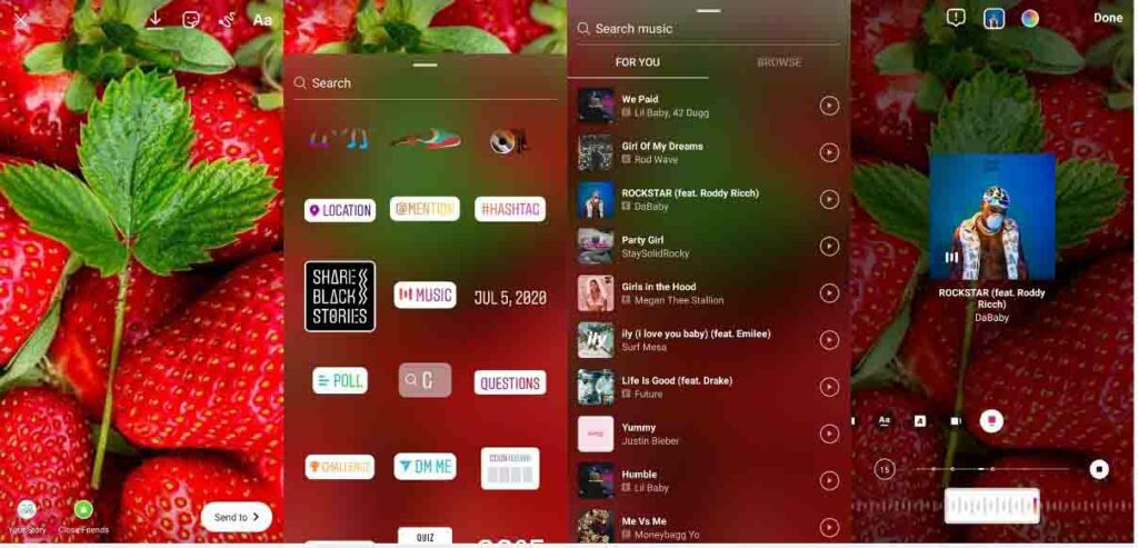 How to add music to an Instagram story?