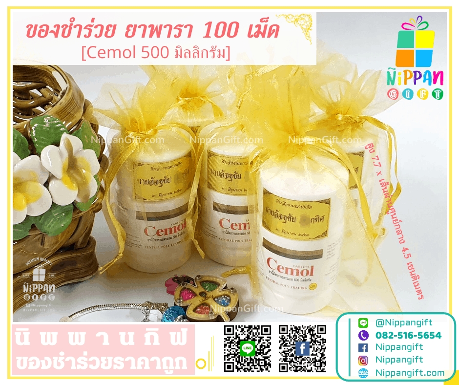 ยาพารา ของชําร่วย 100 เม็ด ราคาถูก