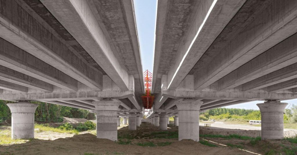 bridge ready with pillars