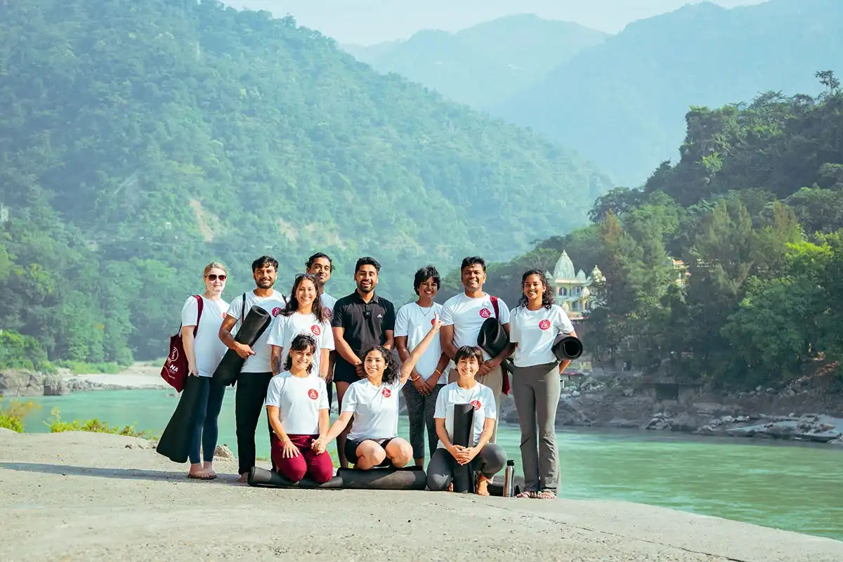 Outdoor Yoga Class near Ganga