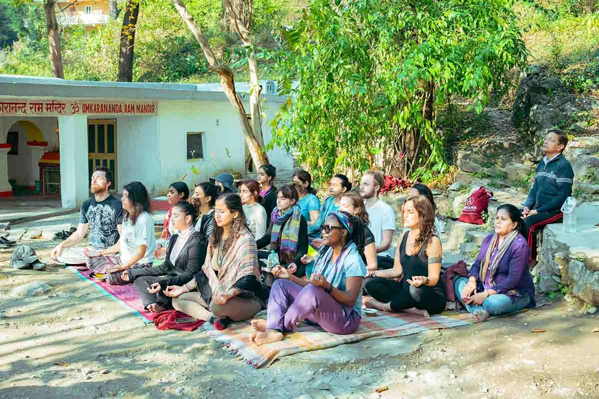 Outdoor Meditation class with Guruji