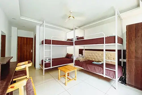 4-sharing dorm accommodation