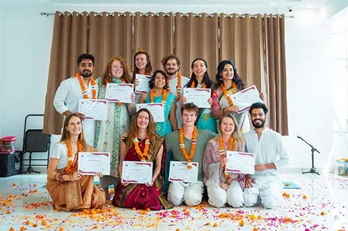 Certification ceremony of 300-hour yoga teacher training
