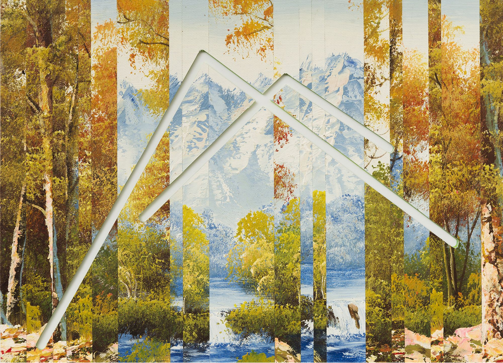 The Exiles, 2016, 30 x 40 cm oil on canvas, perspex, wood
