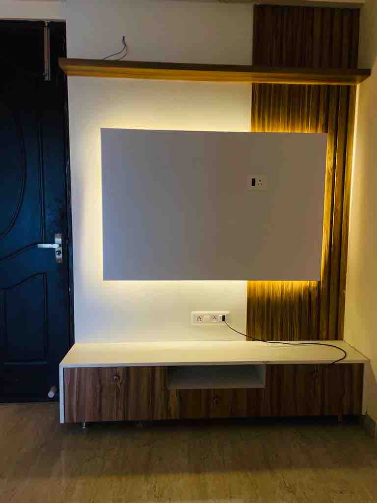 Living Room & TV Unit in Mr Devendra ji home interior