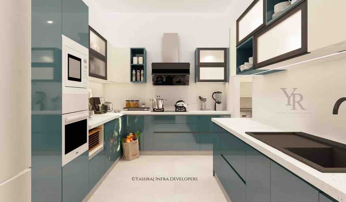 Modular Kitchen & L Shaped Modular Kitchen in Parallel Shape Modular Kitchen