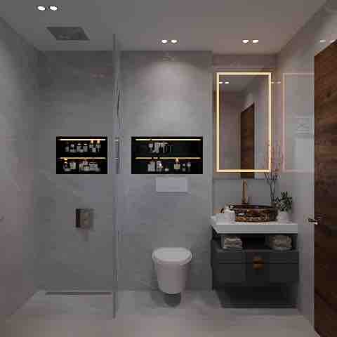Bathroom in Duplex residential project