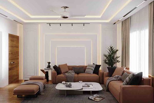 Living Room in Duplex villa