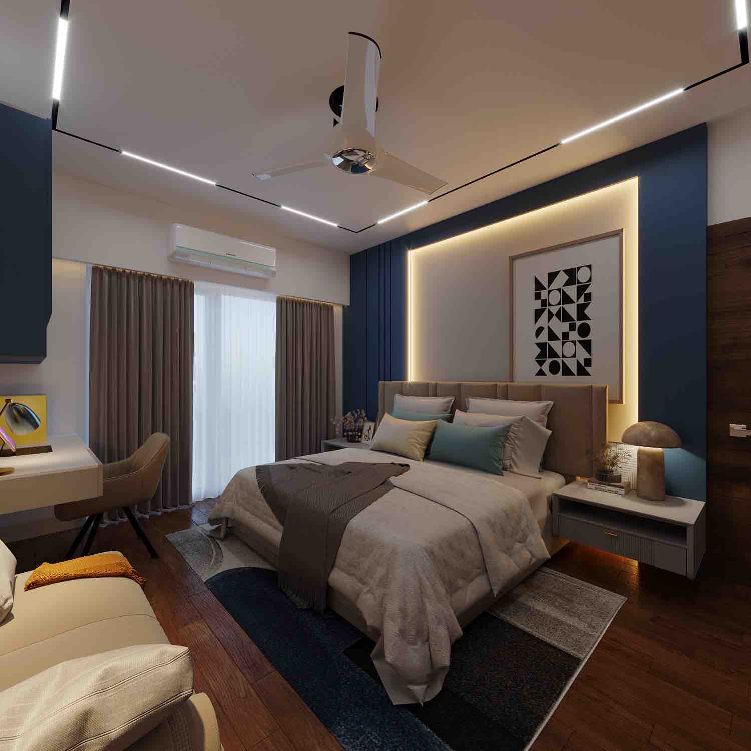 Master Bedroom in Duplex villa