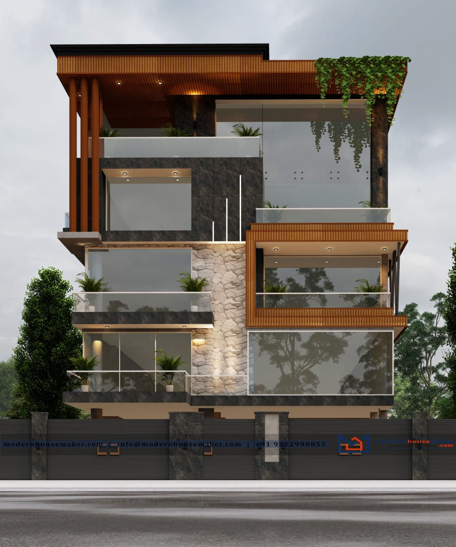Home Exterior in Front Elevation of Home