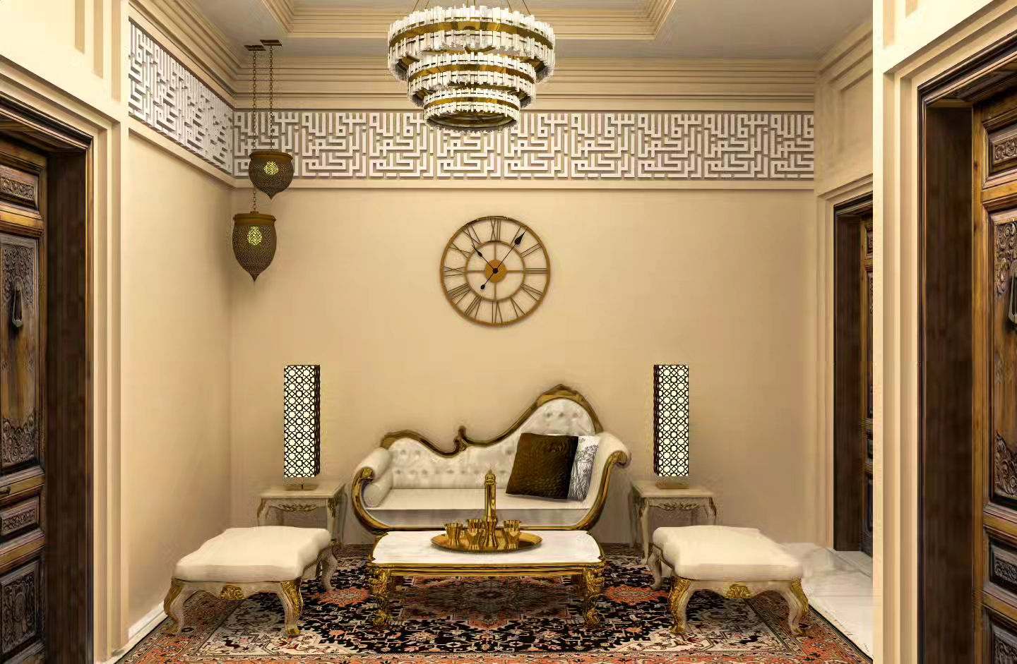 Living Room & Wall Decor in Arabian Theme Living Room