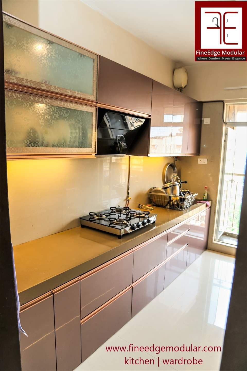 Modular Kitchen & Straight Modular Kitchen in FINE EDGE MODULAR