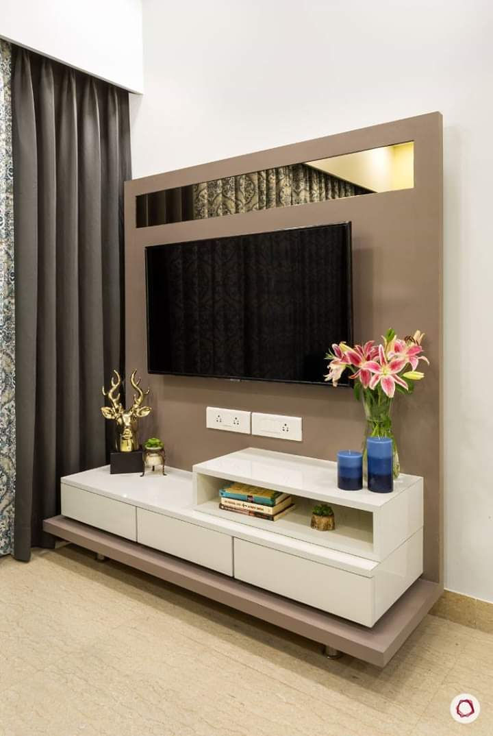 TV Unit in Residential Interior Work