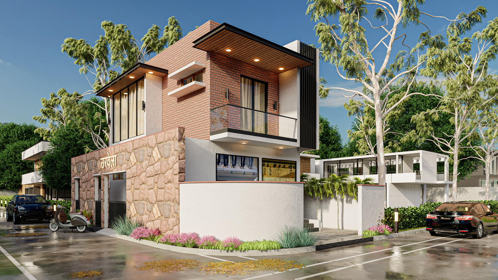 Home Exterior in Bungalow for Mr. Gore Sir at Kamatwade, Nashik
