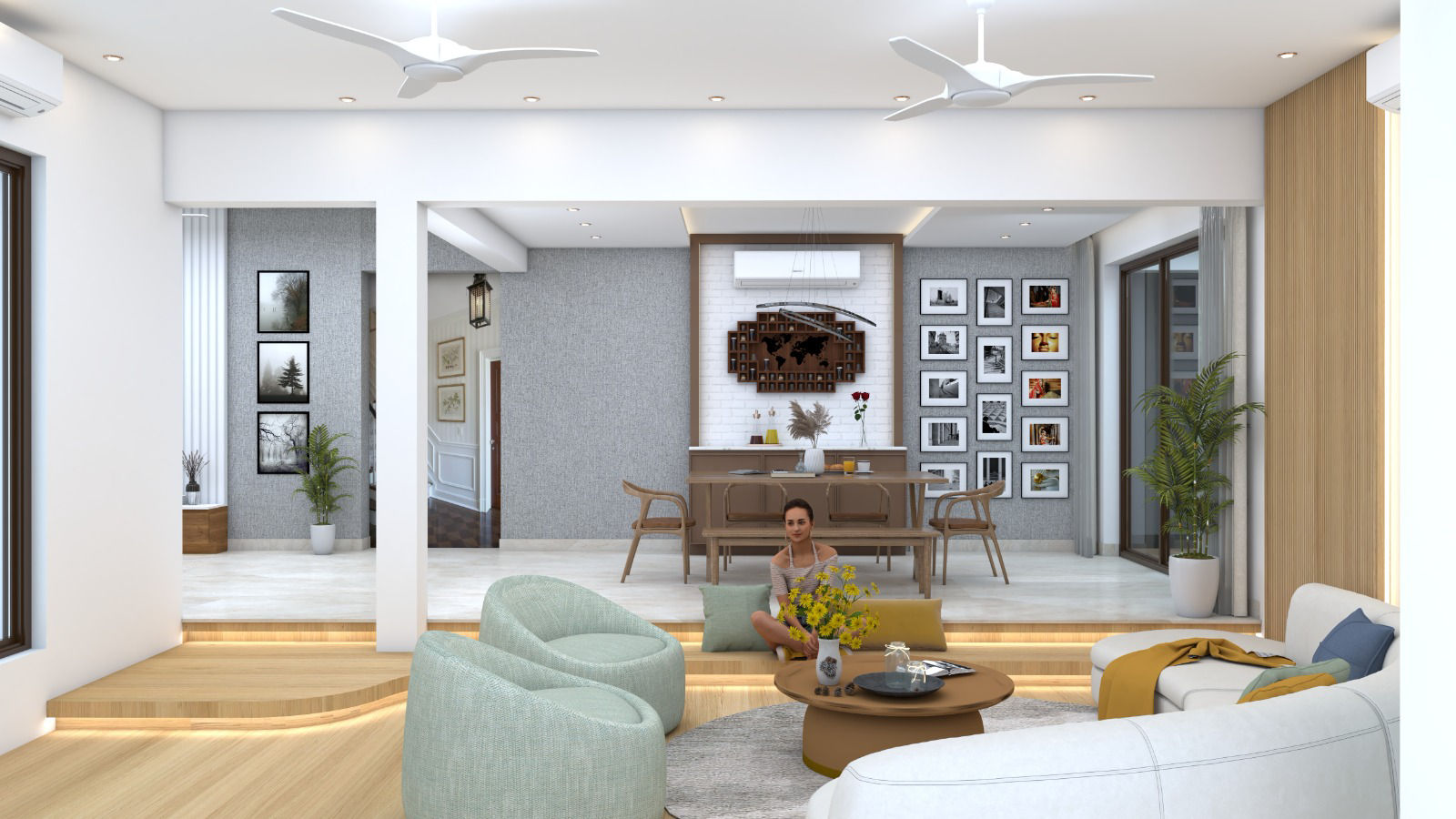 Living Room in Residential Projects in Noida