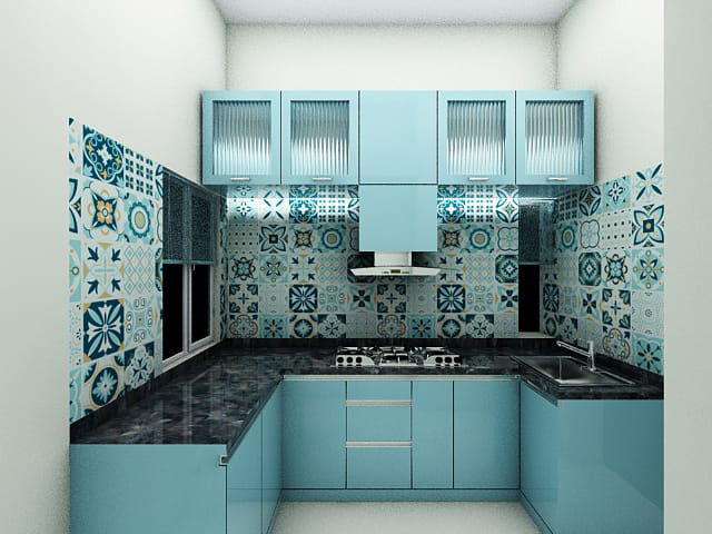 U Shaped Modular Kitchen in girish prank