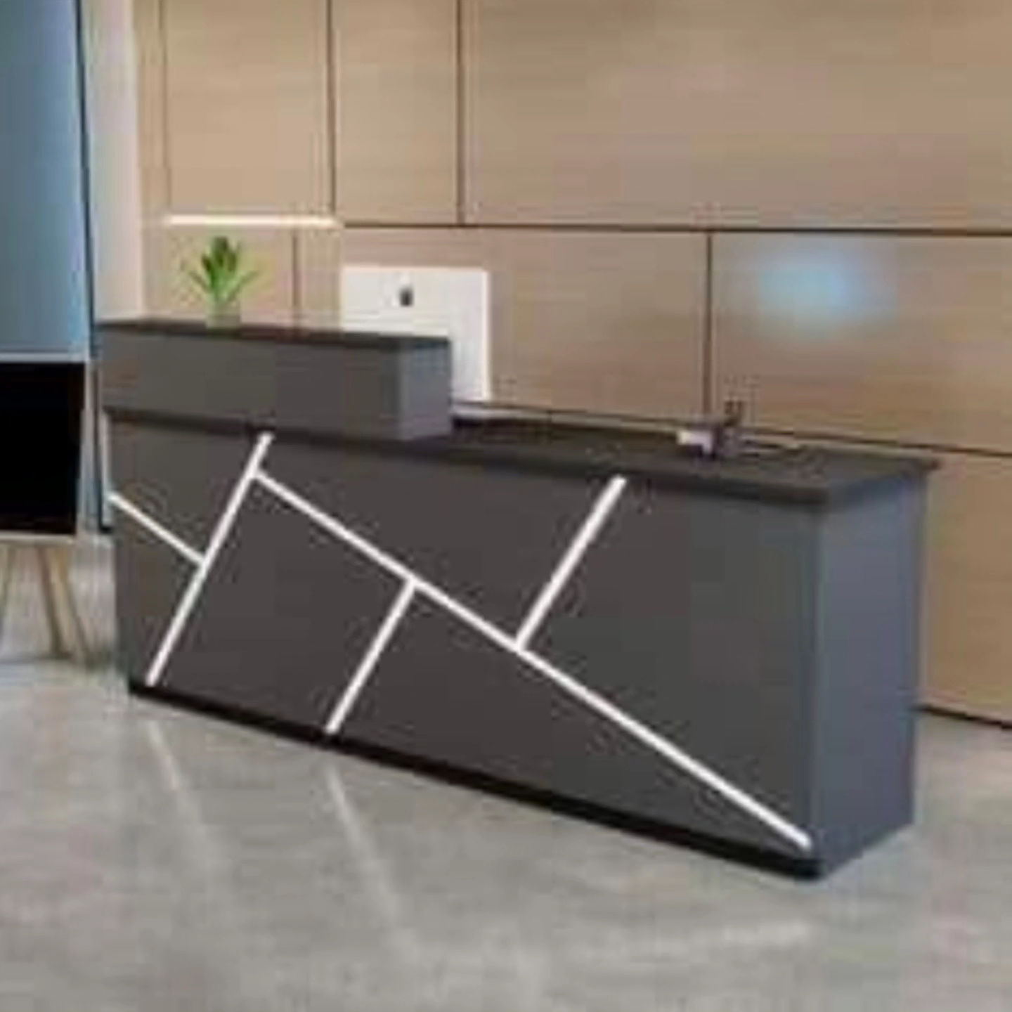 Reception Design with Table by Intcon Interior & Construction