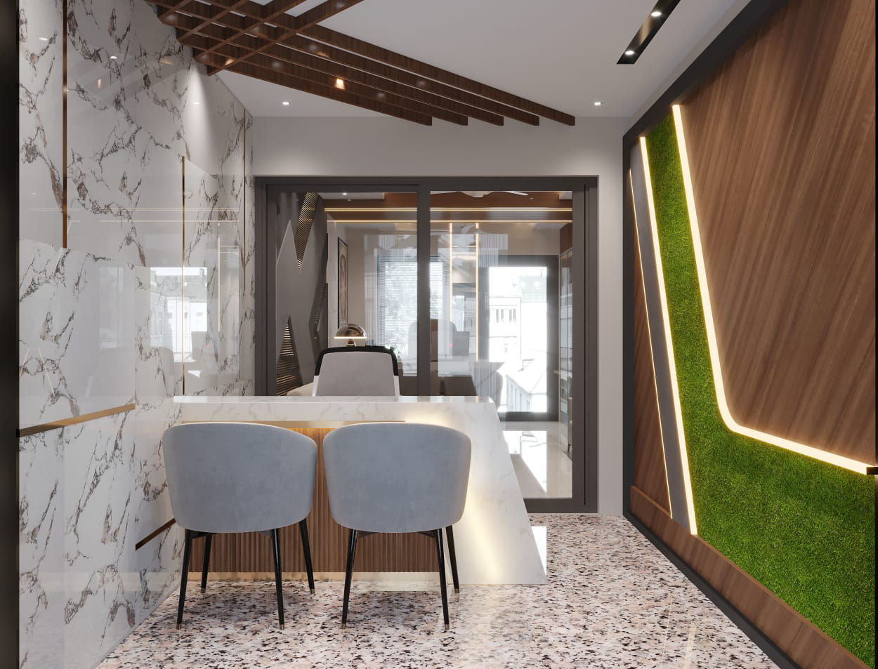 Reception in Commercial Interior Work