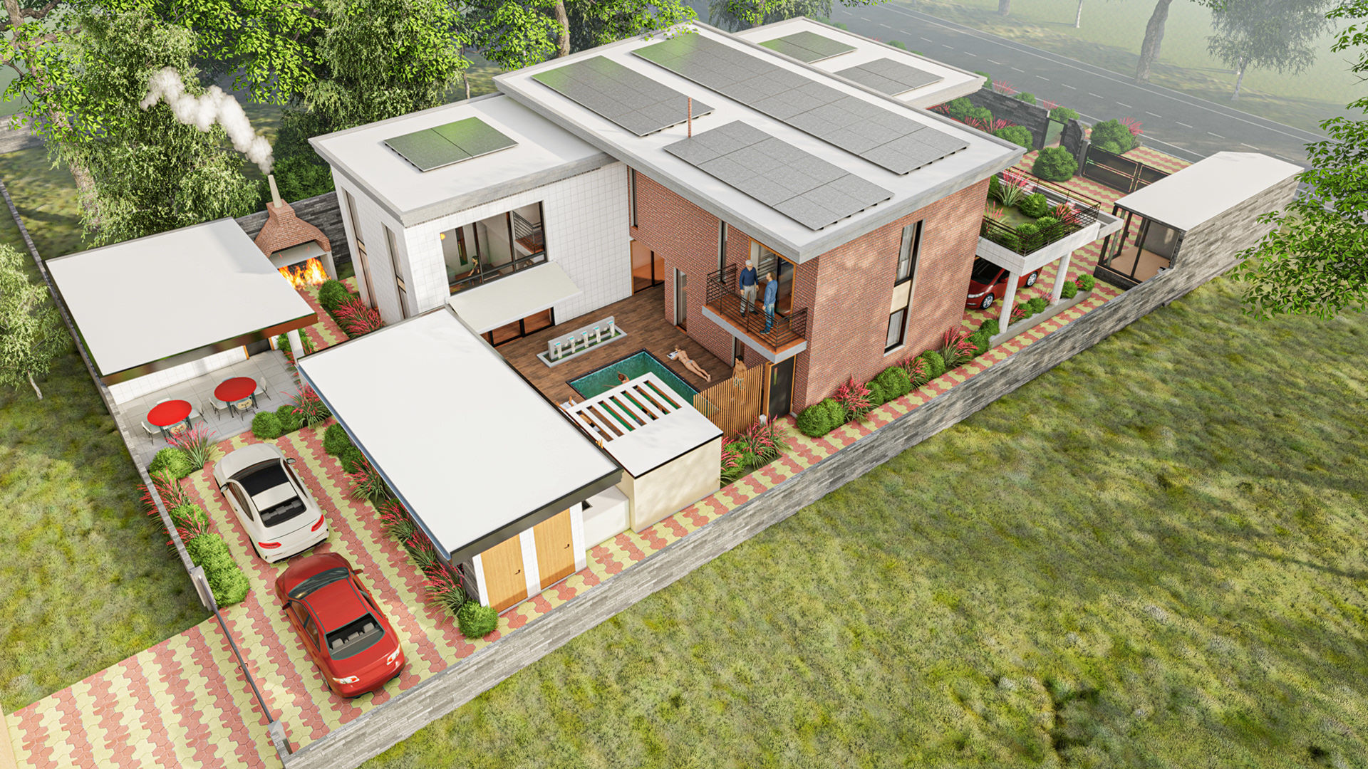 3D House Design in Ecological house at Kinsasha