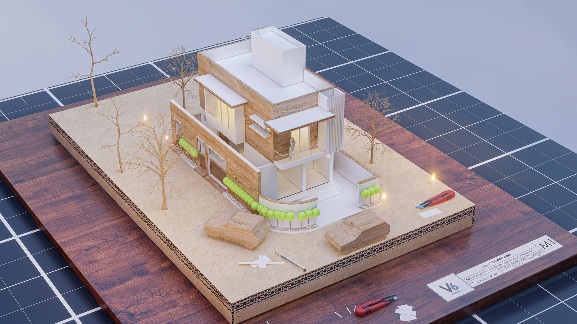 3D House Design in Bungalow for Mr. Gore Sir at Kamatwade, Nashik