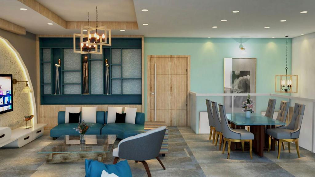 Living Room & Dining Room in Puja (Levels)