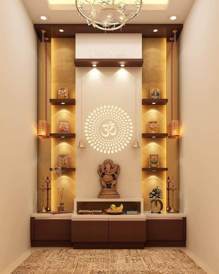 Modern Puja Room Design by Design And Architect in Lucknow
