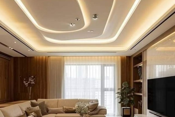 Living Room & False Ceiling in Veeru Ji POP FALSE CEILING CONTRACTOR