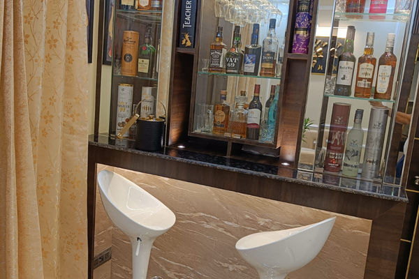 Home Bar in 2 bhk interior in lucknow