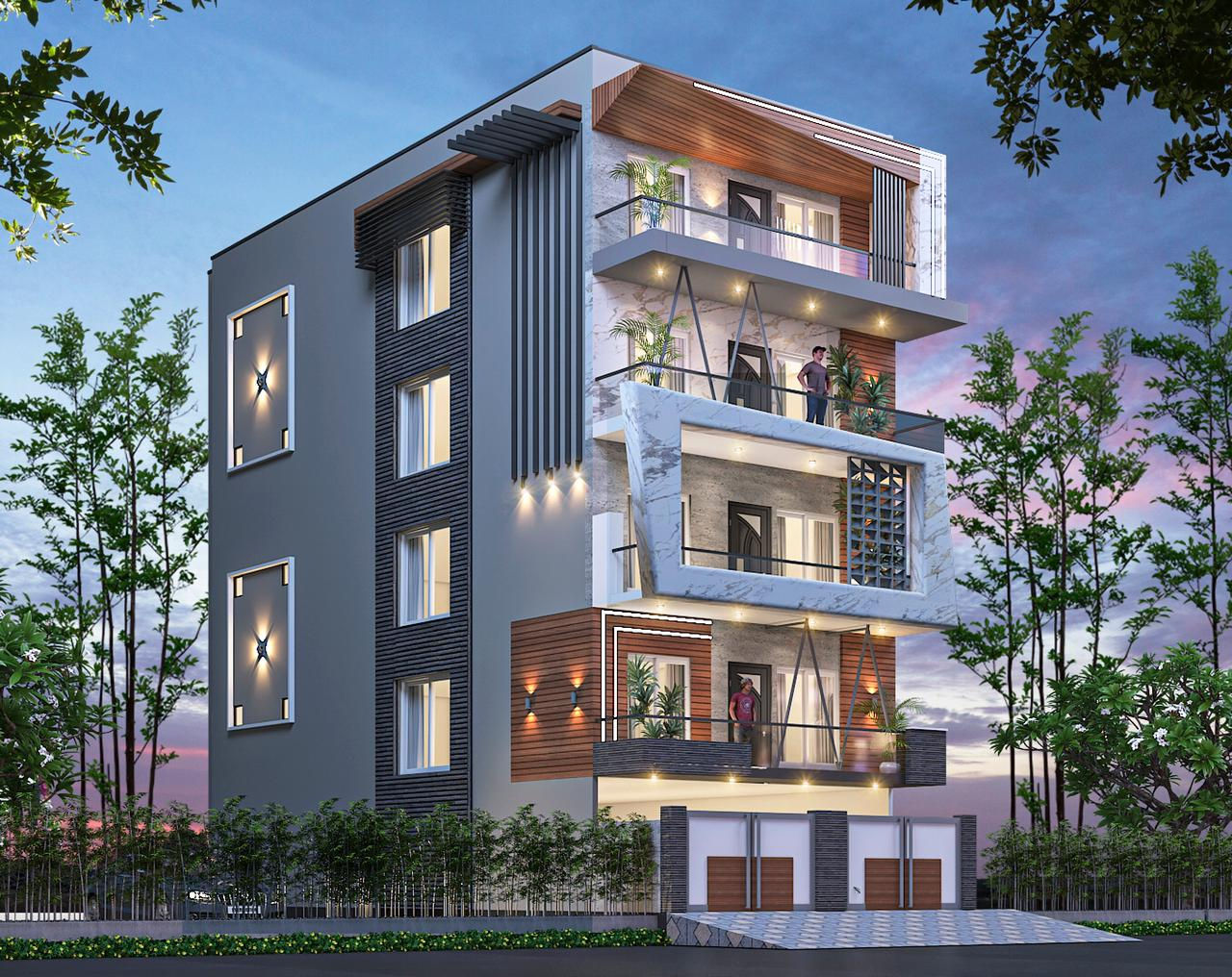 3D House Design in 3D front elevation