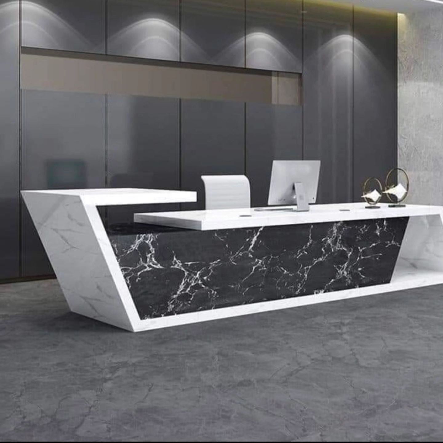 Reception Design with Elegant Tables and Lighting by Intcon Interior & Construction.