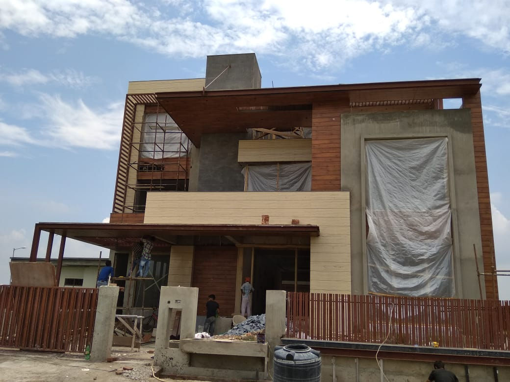 Civil Work in All Exterior Cladding Contractor, Front elevation work