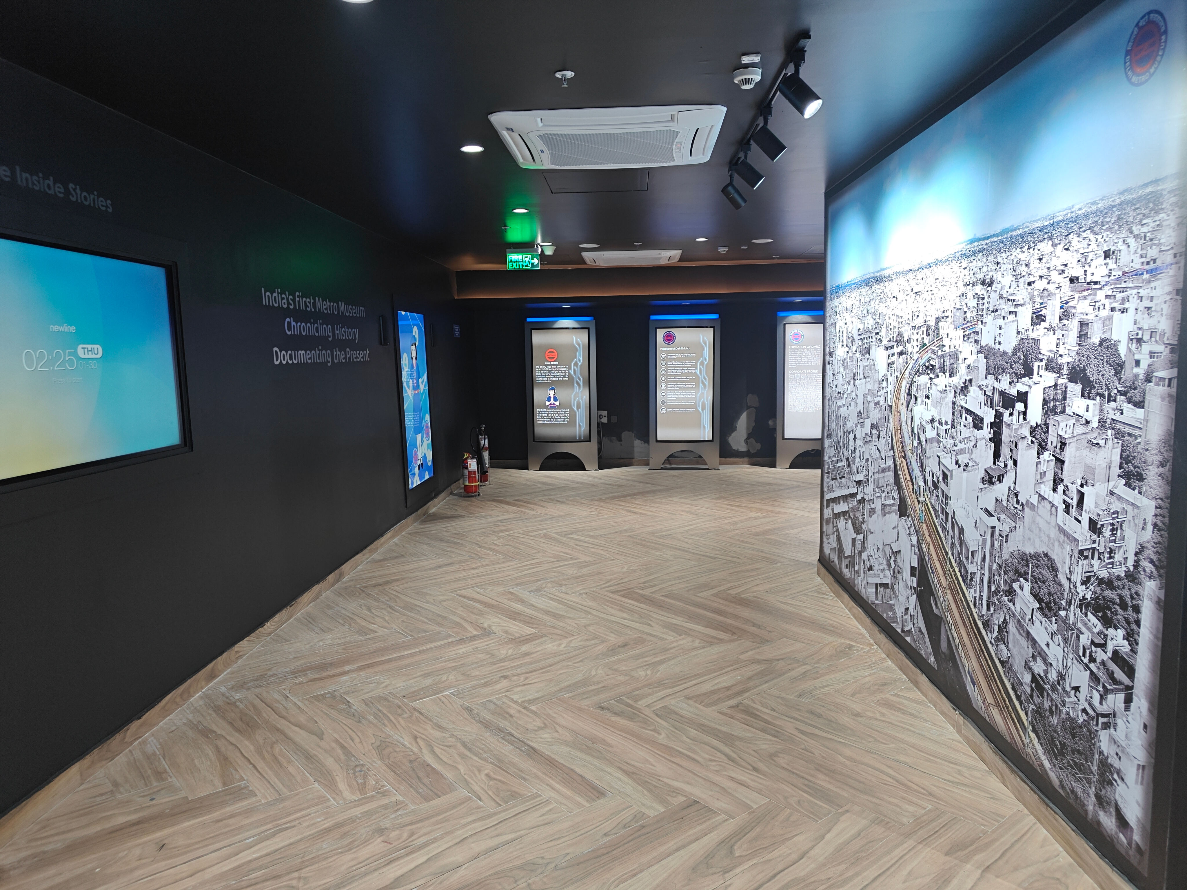 Corridor in museum interiors