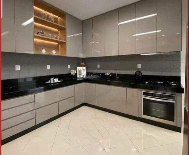L Shaped Modular Kitchen in Modular Kitchen