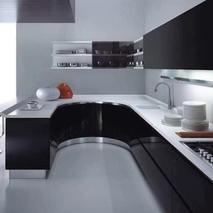 U Shape Modular Kitchen Design By Intcon Interior & Construction