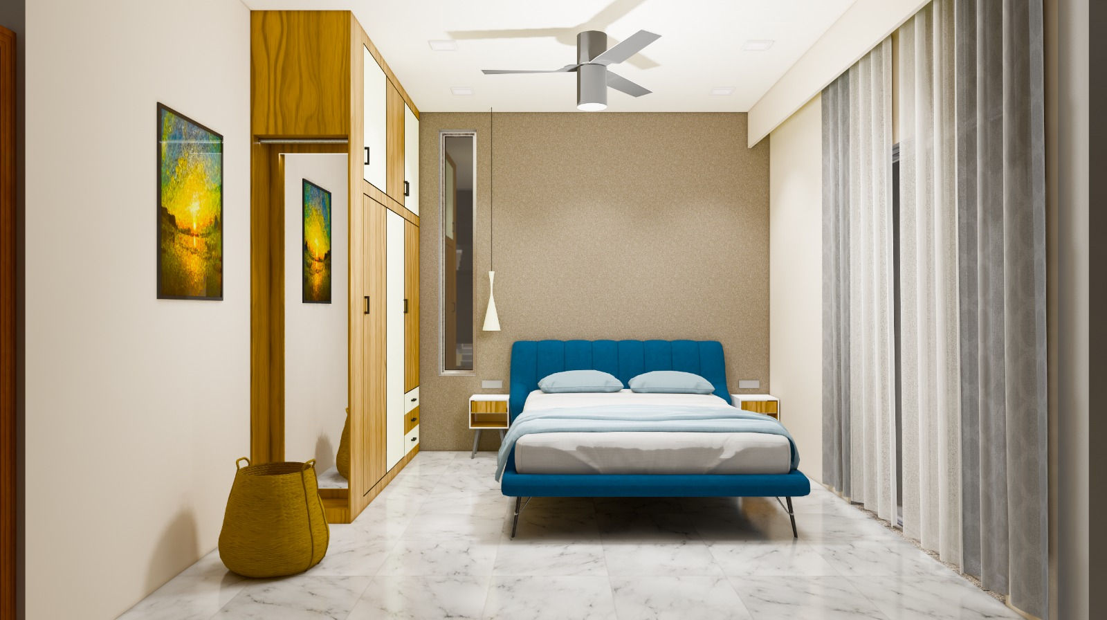 Bedroom in residential project