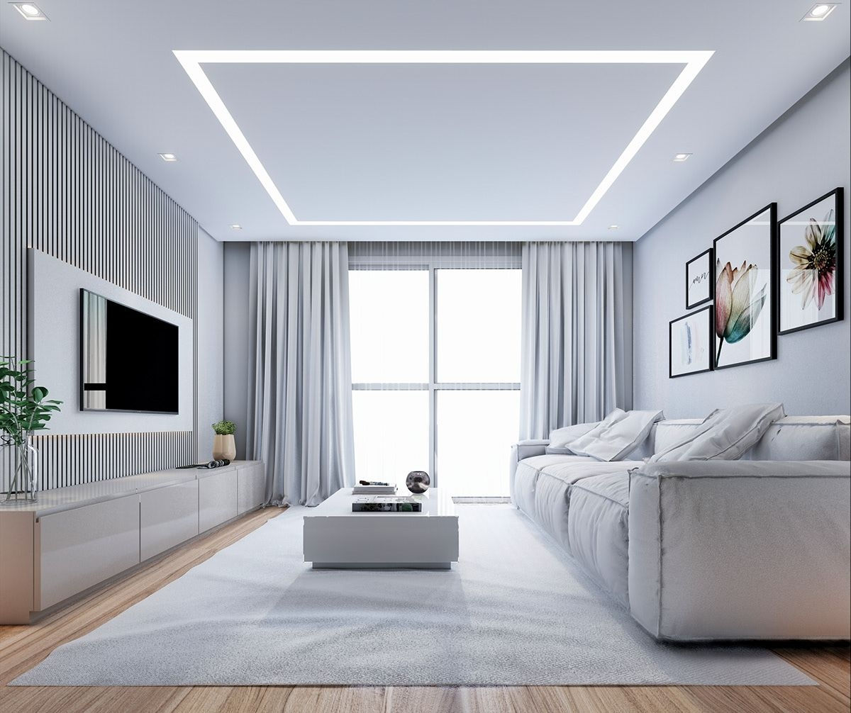 Living Room & False Ceiling in Veeru Ji POP FALSE CEILING CONTRACTOR
