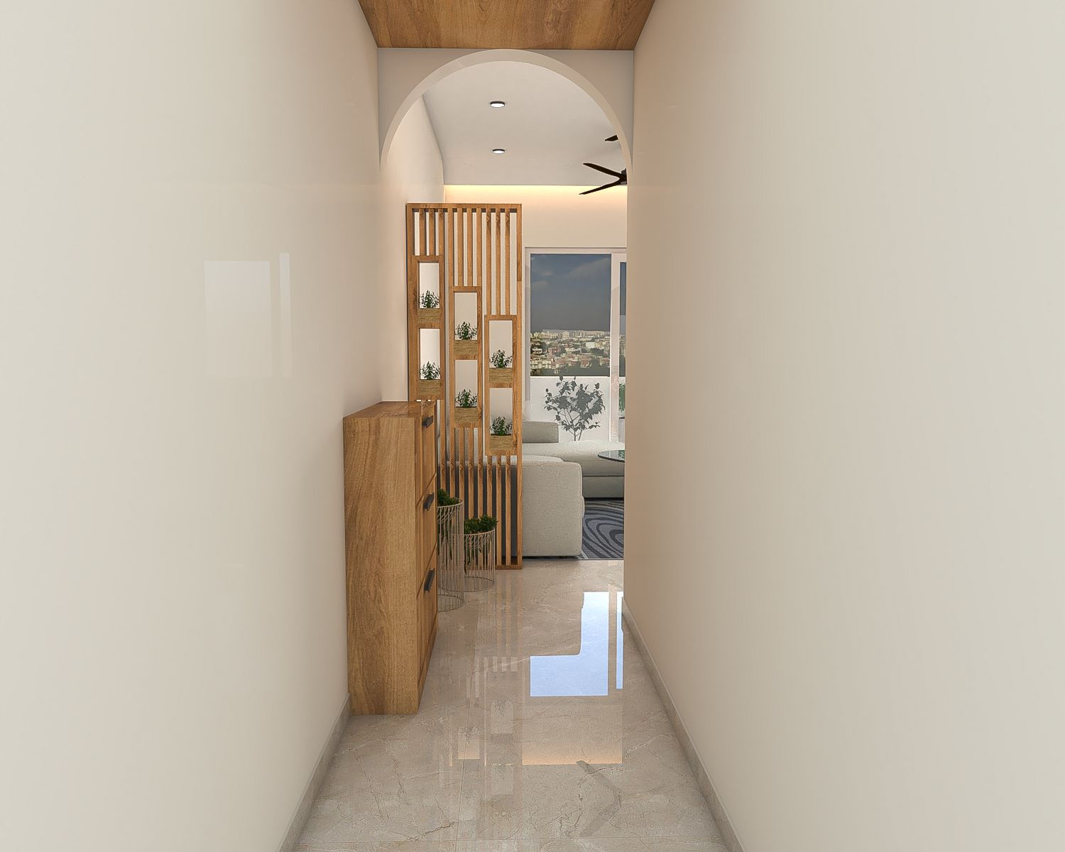 Corridor in flat interior