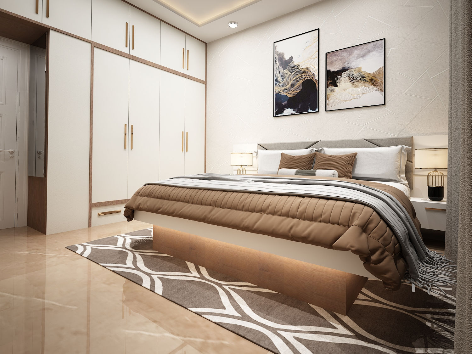 Master Bedroom & Wardrobe in Malad 1 BHK