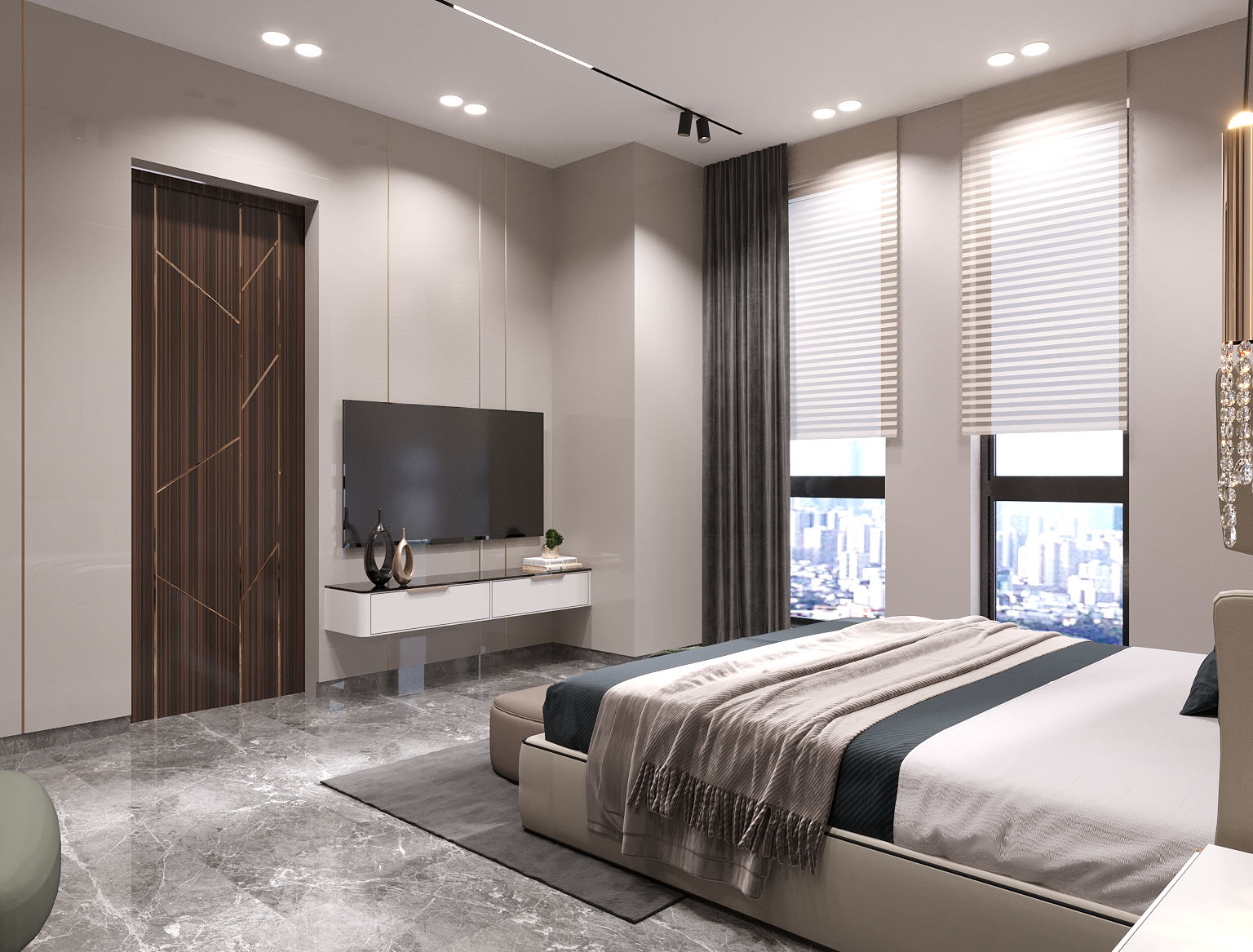 Bedroom & TV Unit in residential