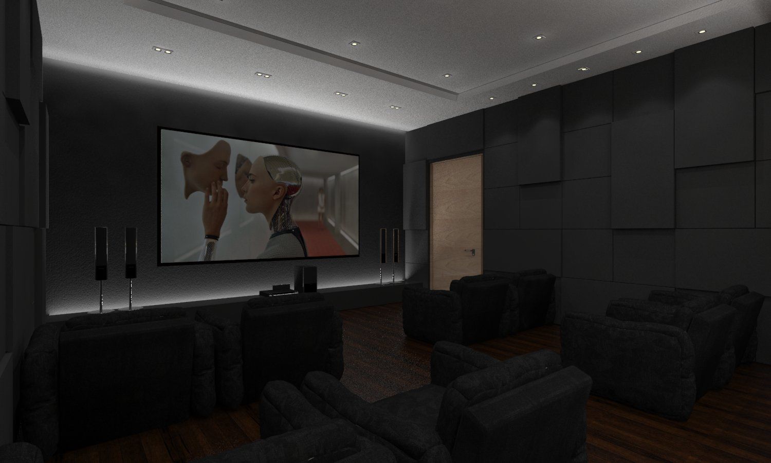 Elegant Home Theatre Design by Ravi Prakash Architect