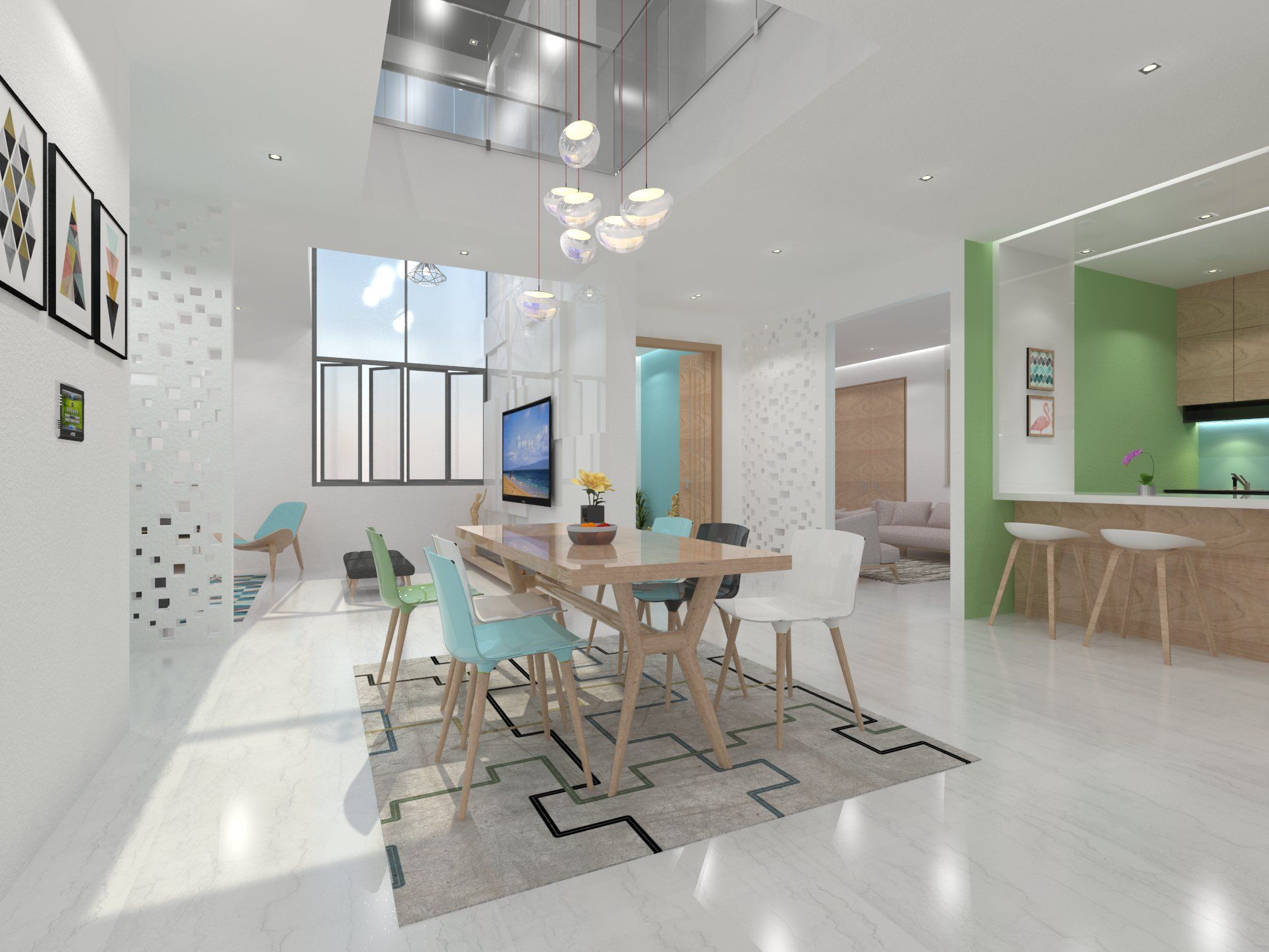 Living Room & Dining Room in Sophisticated Chaos