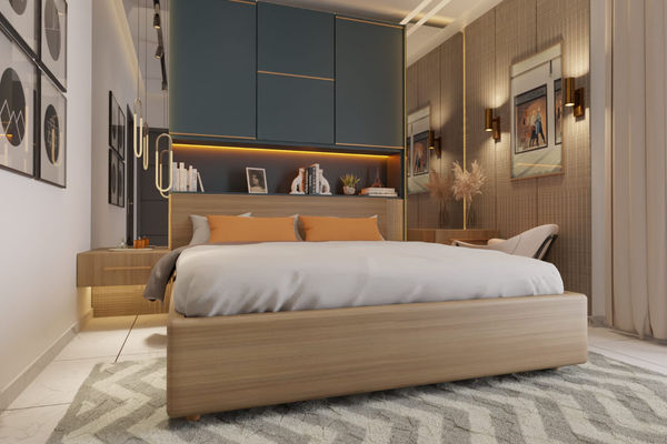 Master Bedroom in All Interior Work
